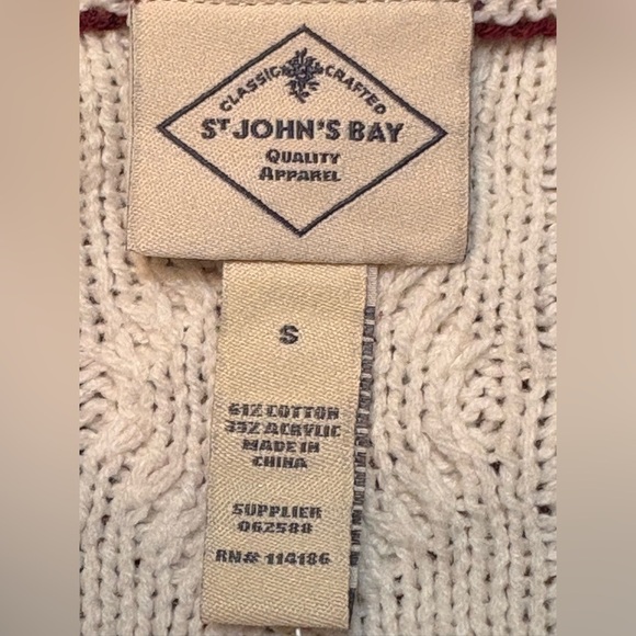 St. John's Bay Pullover Color-block Striped V-Neck Sweater NWT size Small - Picture 11 of 13